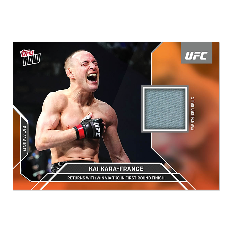 Kai Kara-France Topps Now UFC Event-used Mat Relics #19 Orange
