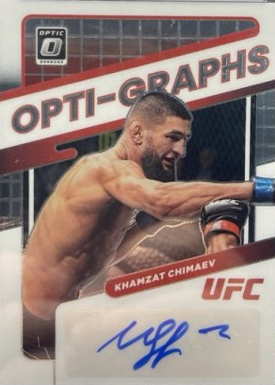 Khamzat Chimaev 2022 Panini Donruss Optic UFC Opti-Graphs #18 Green