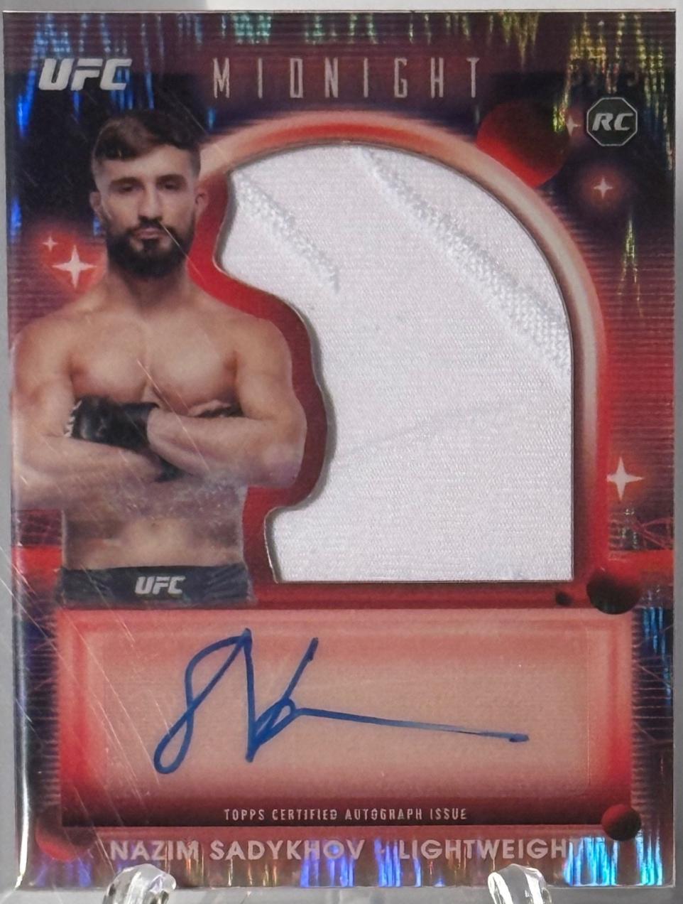 Nazim Sadykhov 2025 Topps Midnight UFC Rookie Relic Autographs #RRA-NS Dusk