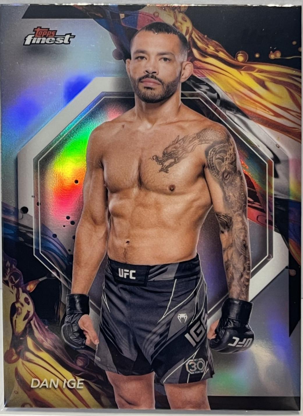 Dan Ige 2024 Topps Finest UFC Base Uncommon #135 Refractor