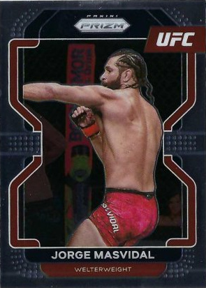 Jorge Masvidal 2022 Panini Prizm UFC Base #116 Gold Shimmer