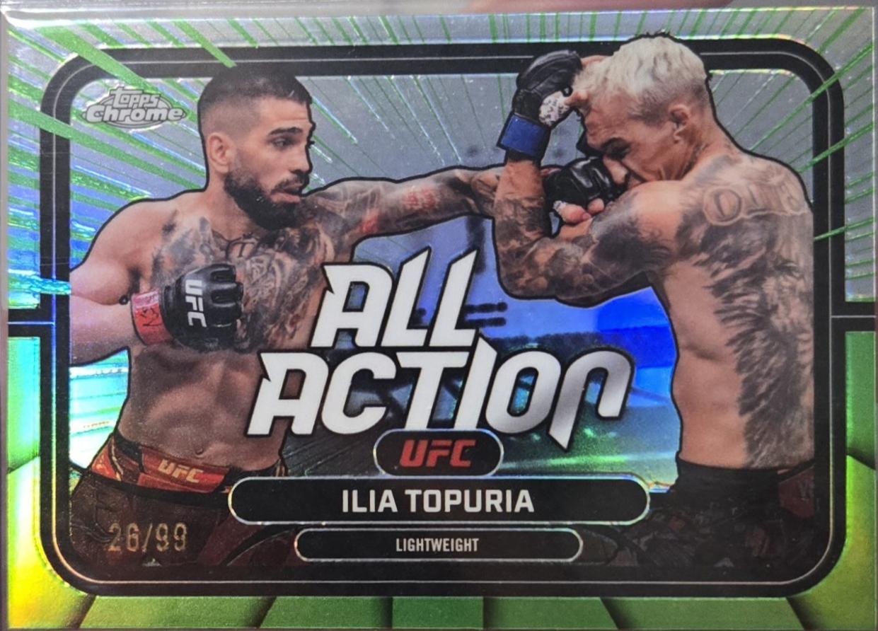 Ilia Topuria 2026 Topps Chrome UFC All-Action #AA-1 Superfractor