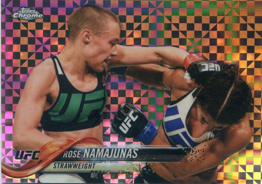 Rose Namajunas 2018 Topps Chrome UFC Base #28 Xfractor