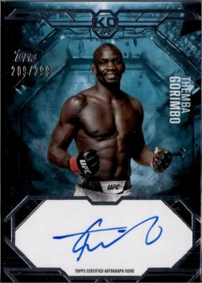 Themba Gorimbo 2025 Topps Knockout UFC Knockout Autographs #KA-TG Gold