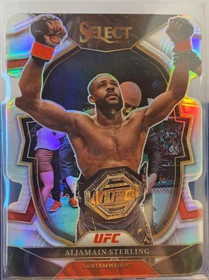 Aljamain Sterling 2023 Panini Select UFC Concourse #58 Silver Die Cut