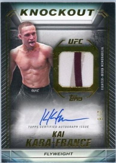 Kai Kara-France 2024 Topps Knockout UFC Knockout Autograph Relics #KAR-KKF Gold