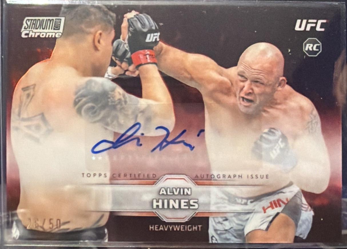 Alvin Hines 2026 Topps Stadium Club UFC Chrome Autographs #CAV-AHS Superfractor