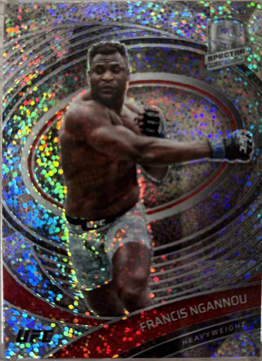 Francis Ngannou 2021 Panini Chronicles UFC Base Spectra #289 White Sparkle