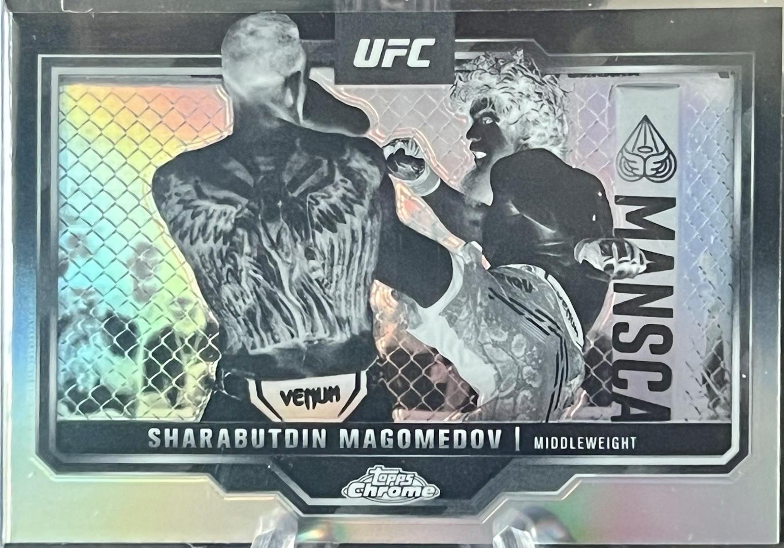 Shara Magomedov 2025 Topps Chrome UFC Base #12 Negative Refractor