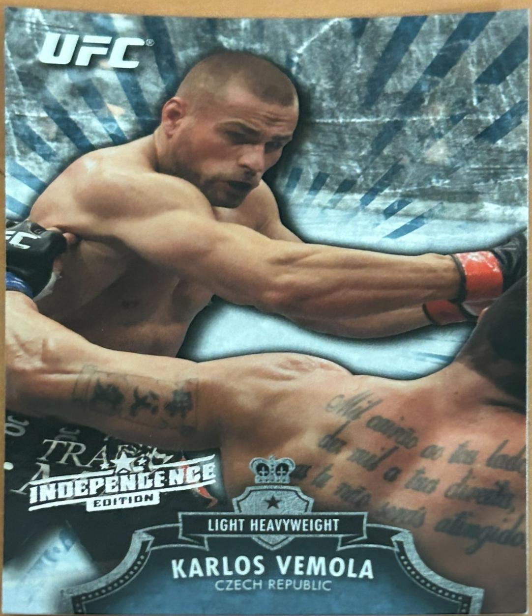 Karlos Vemola 2012 Topps UFC Bloodlines Base #69 Independence Edition