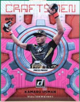 Kamaru Usman 2022 Panini Donruss UFC Craftsmen #5 Press Proof