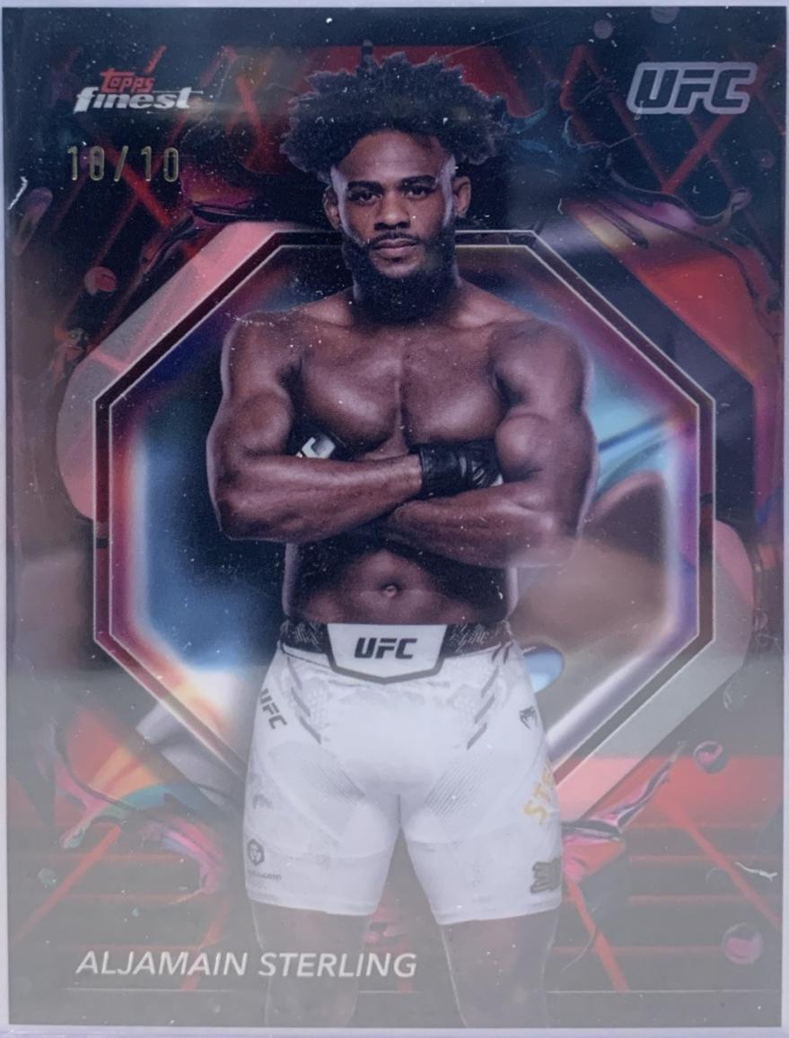 Aljamain Sterling 2024 Topps Finest UFC Base Rare #279 Red Shimmer Refractor