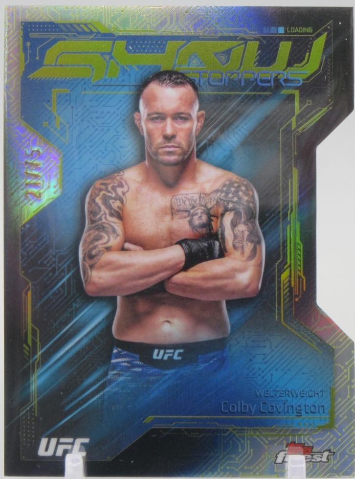 Colby Covington 2025 Topps Finest UFC Showstoppers #SS-17 Die-Cut Refractor