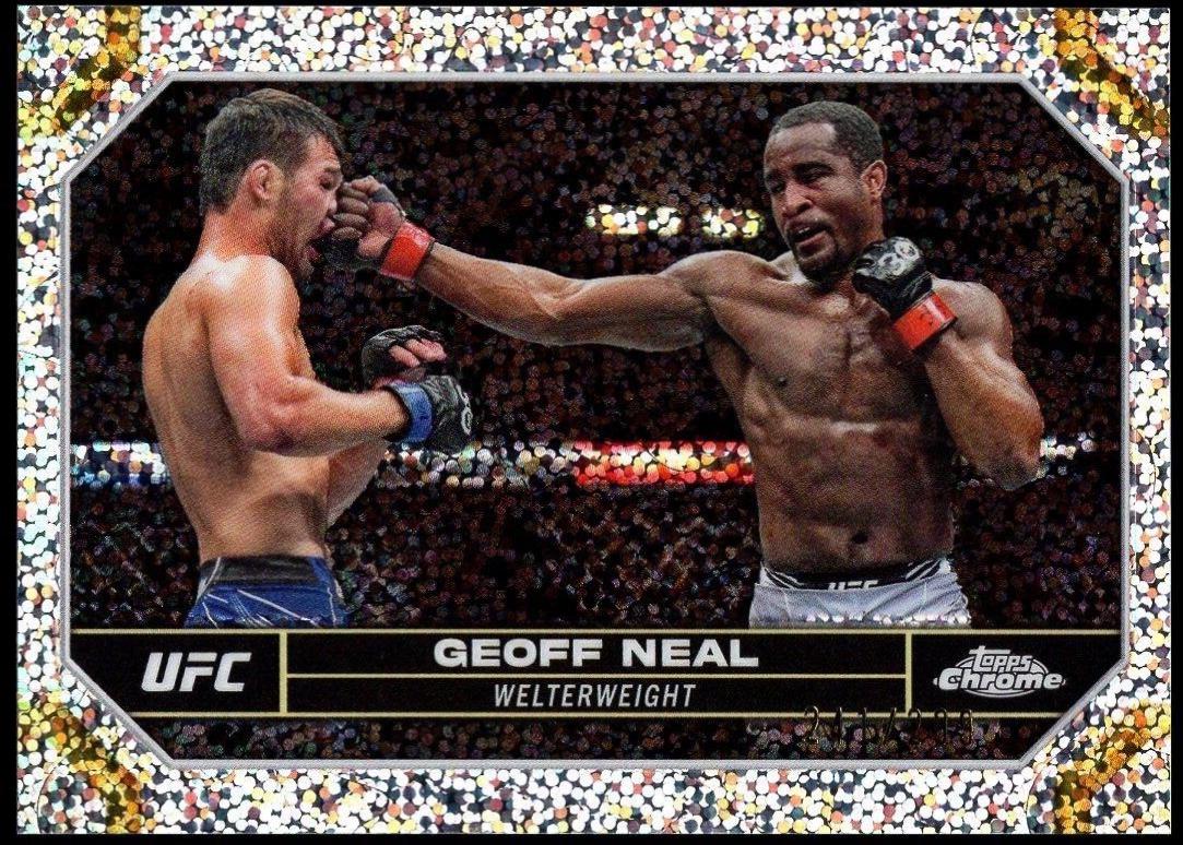 Geoff Neal 2024 Topps Chrome UFC Base #67 Speckle Refractor