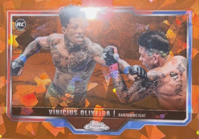 Vinicius Oliveira 2025 Topps Chrome Sapphire UFC Base Sapphire #9 Orange Sapphire