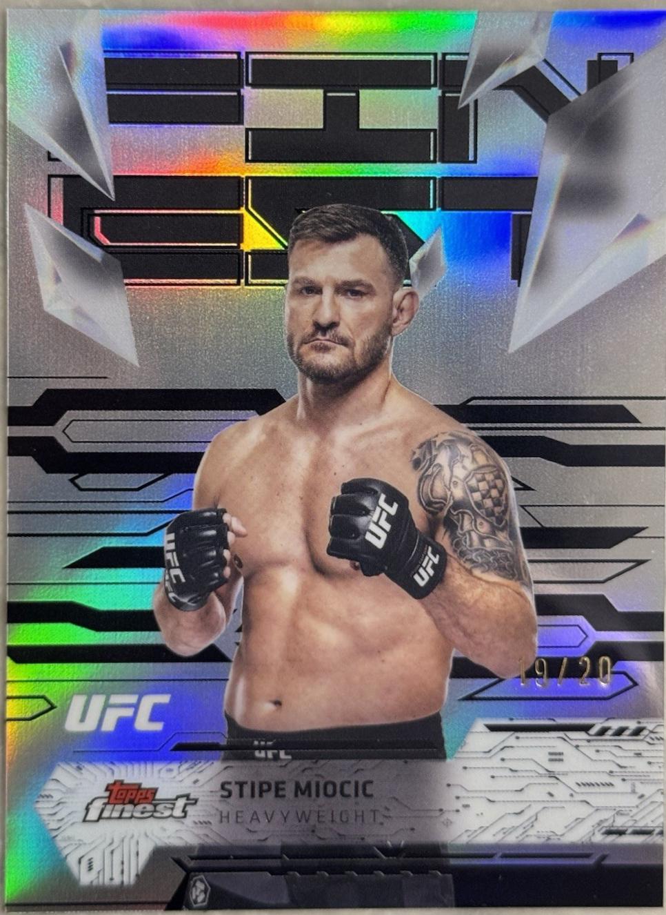 Stipe Miocic 2025 Topps Finest UFC Base Uncommon #192 Purple Refractor