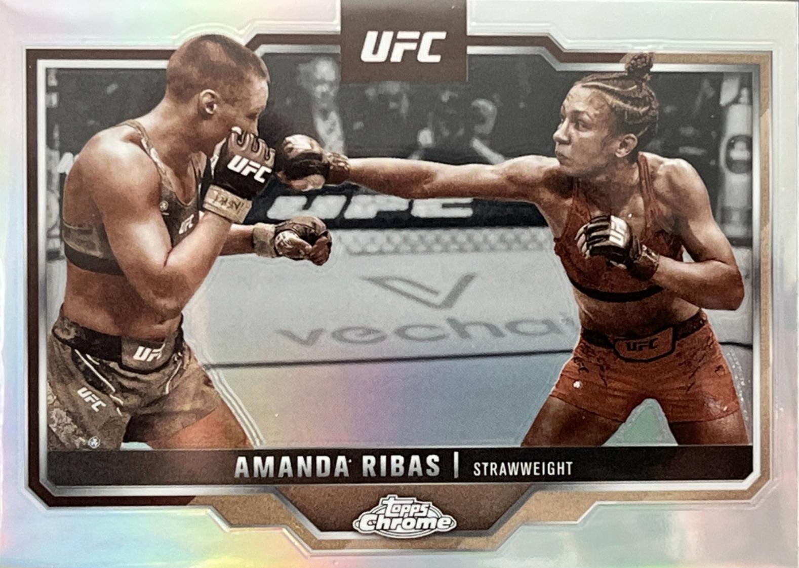Amanda Ribas 2025 Topps Chrome UFC Base #184 Sepia Refractor