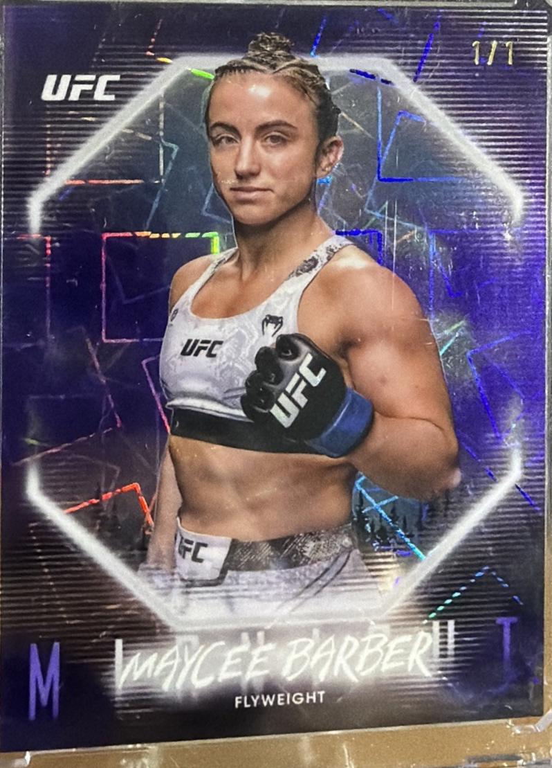 Maycee Barber 2025 Topps Midnight UFC Base #42 Black Light