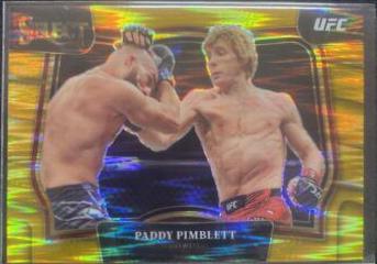 Paddy Pimblett 2023 Panini Select UFC Octagonside #225 Gold Flash