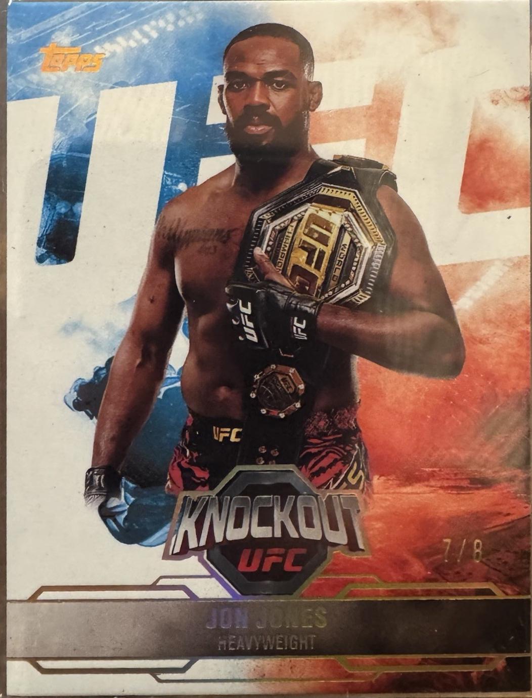 Jon Jones 2025 Topps Knockout UFC Base #100 Holo Gold
