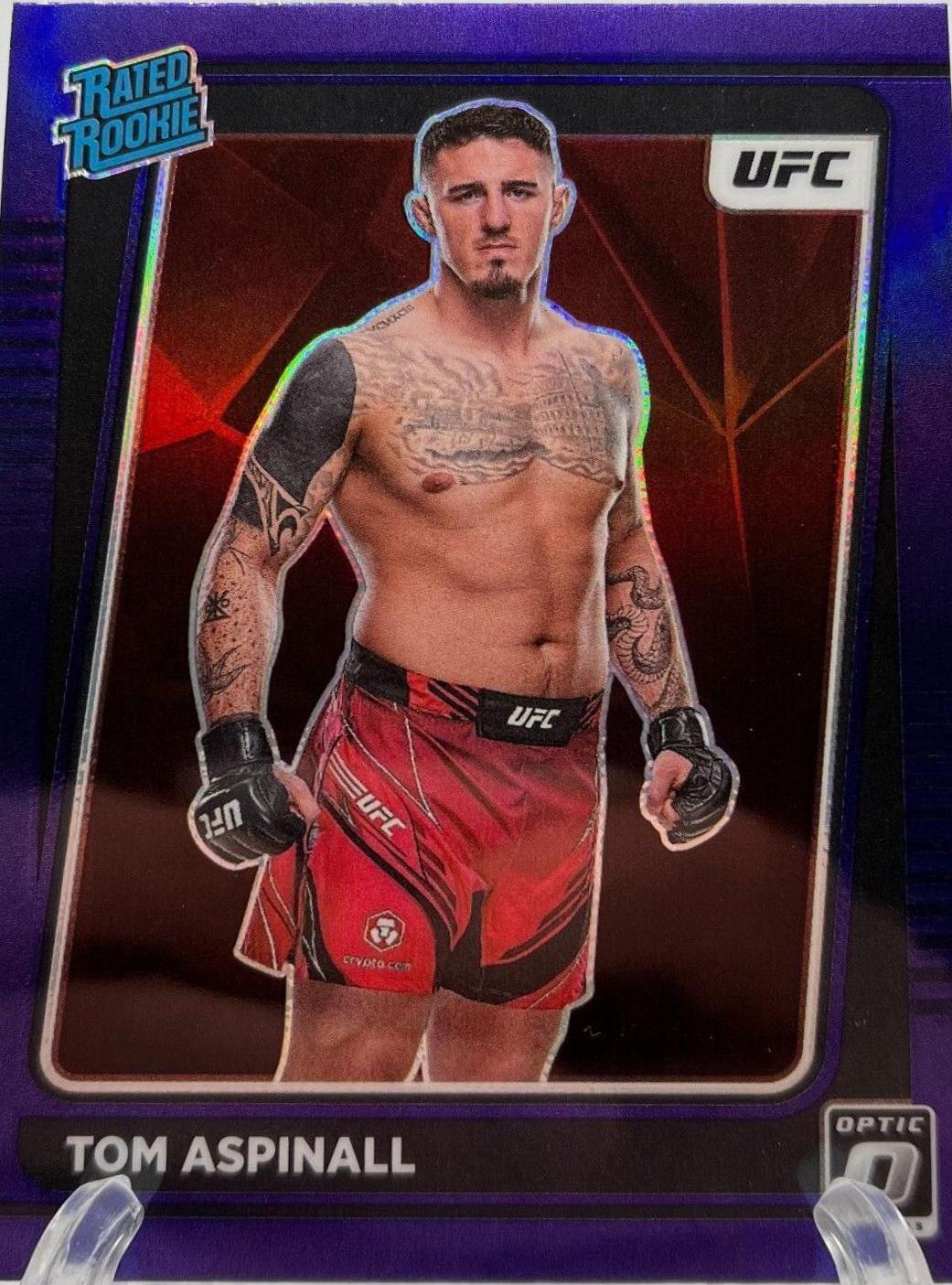 Tom Aspinall 2022 Panini Donruss Optic UFC Base #120 Purple