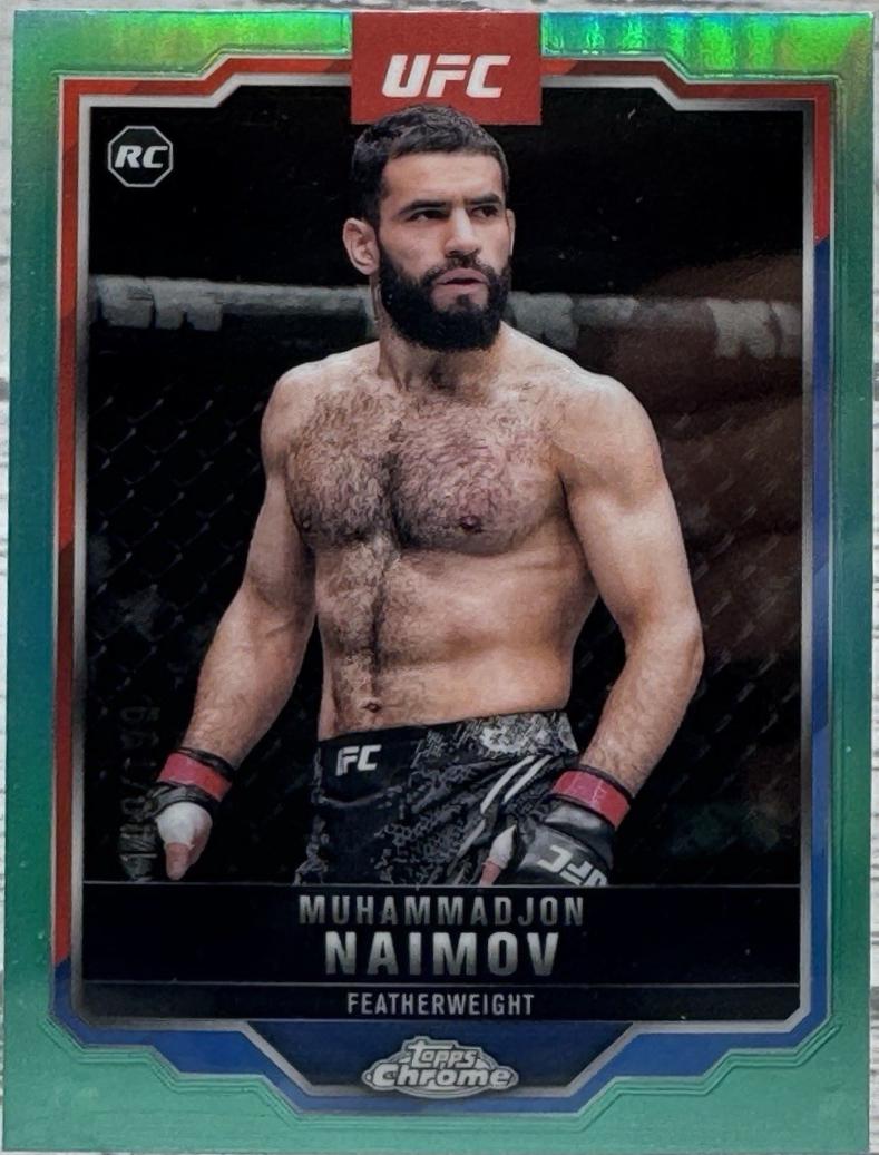 Muhammadjon Naimov 2025 Topps Chrome UFC Base #45 Aqua Refractor