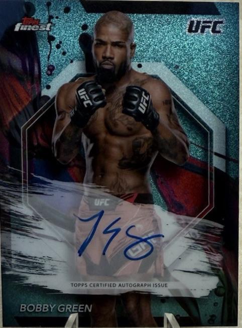 King Green 2024 Topps Finest UFC Finest Autographs #FA-BGN Aqua Glitter Refractor