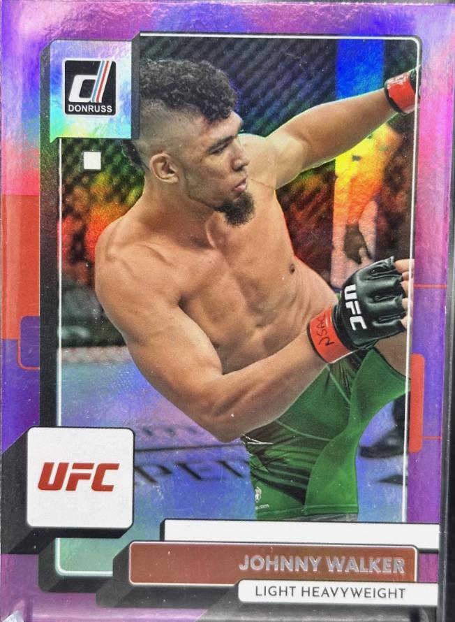 Johnny Walker 2023 Panini Donruss UFC Base #34 Purple Flood