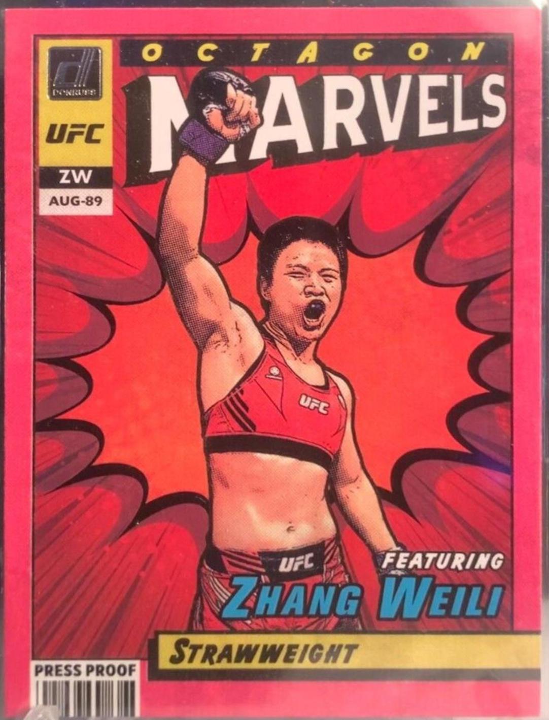 Zhang Weili 2022 Panini Donruss UFC Base #100 Press Proof Purple