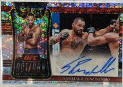Santiago Ponzinibbio 2022 Panini Select UFC Octagon Action Signatures #19 Disco
