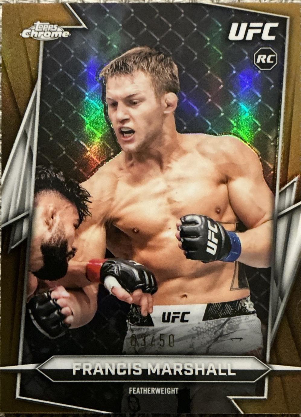 Francis Marshall 2026 Topps Chrome UFC Base #99 Gold Refractor