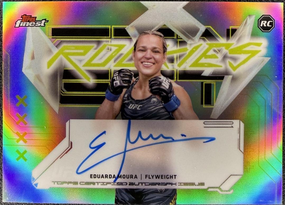Eduarda Moura 2025 Topps Finest UFC Finest Rookie Autographs #FRA-EM Refractor