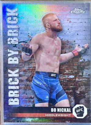 Bo Nickal 2024 Topps Chrome UFC Brick by Brick #BYB-12 Refractor
