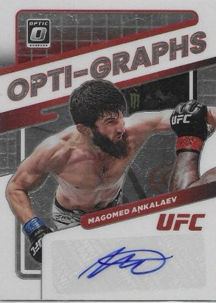 Magomed Ankalaev 2022 Panini Donruss Optic UFC Opti-Graphs #10 White Sparkle
