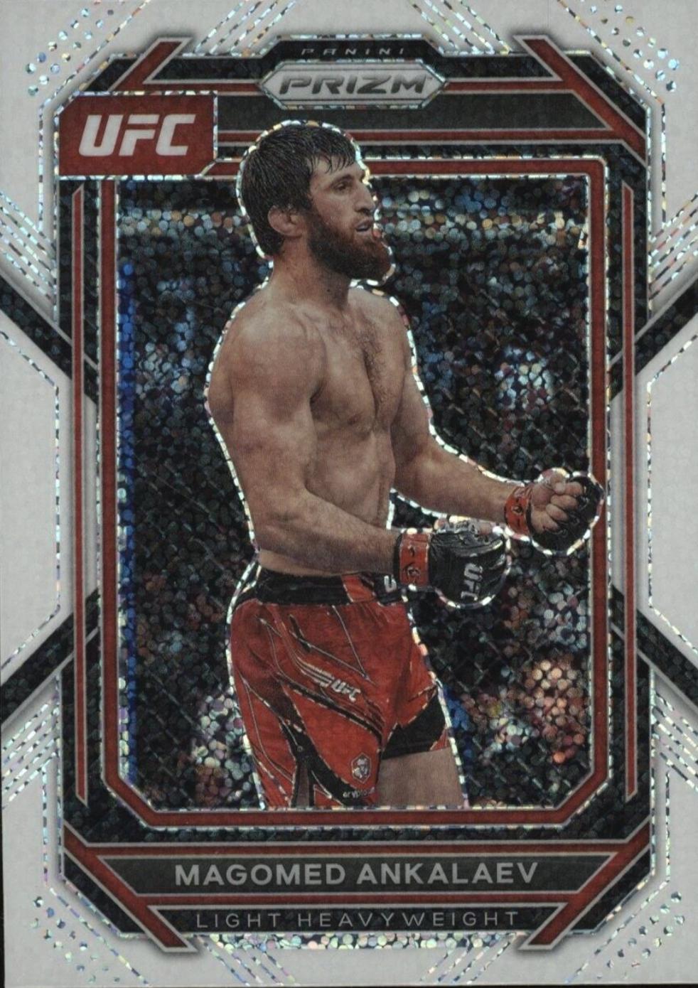 Magomed Ankalaev 2023 Panini Prizm UFC Base #190 White Sparkle