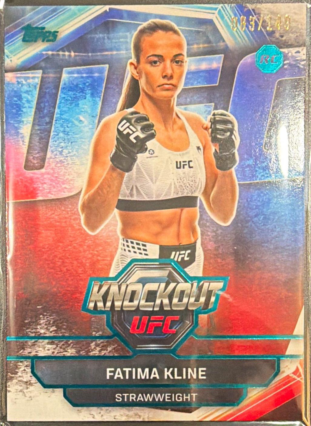 Fatima Kline 2026 Topps Knockout UFC Base #100 Teal