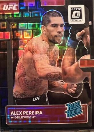 Alex Pereira 2023 Panini Donruss Optic UFC Base #108 Black Pandora