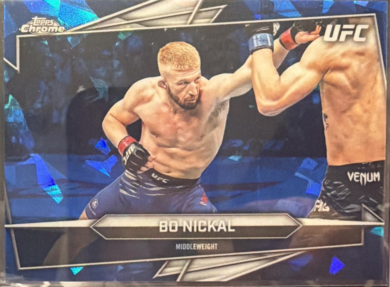 Bo Nickal 2026 Topps Chrome UFC Base #46 Blue Refractor
