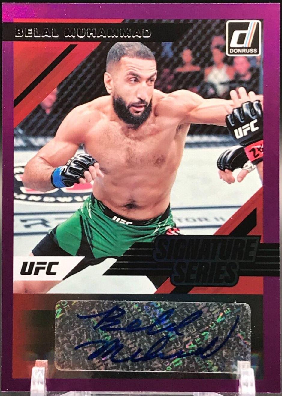 Belal Muhammad 2022 Panini Donruss UFC Signature Series #6 Purple