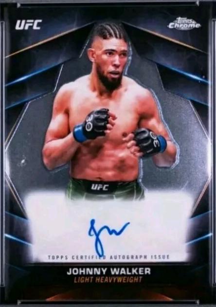 Johnny Walker 2024 Topps Chrome UFC Chrome Veteran Autographs #CVA-JWA Black Refractor