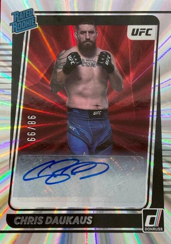 Chris Daukaus 2022 Panini Donruss UFC Rated Rookies Signatures #211 Laser