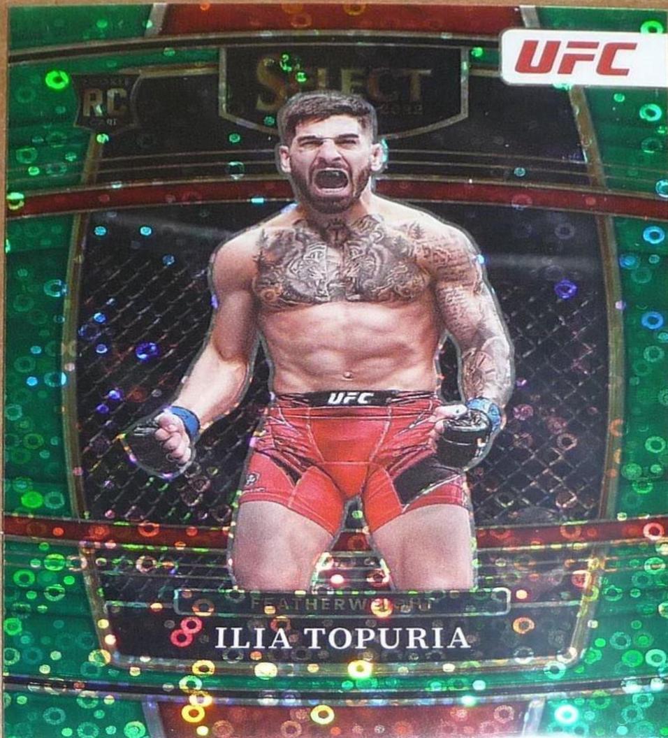 Ilia Topuria 2022 Panini Select UFC Octagonside #262 Green Disco
