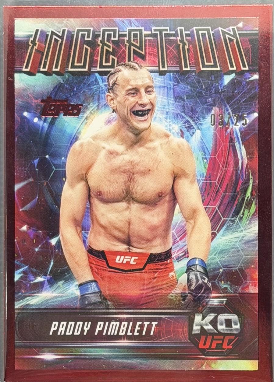 Paddy Pimblett 2025 Topps Knockout UFC Inception #IN-58 Red