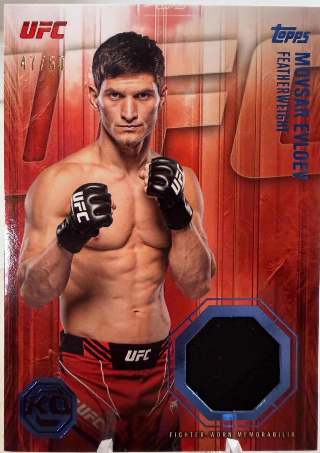 Movsar Evloev 2026 Topps Knockout UFC Knockout Relics #KOR-ME Blue