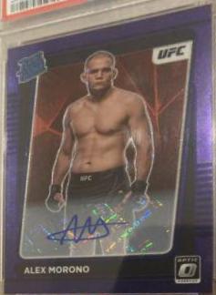 Alex Morono 2022 Panini Donruss Optic UFC Base Rated Rookies Signatures #104 Gold Vinyl