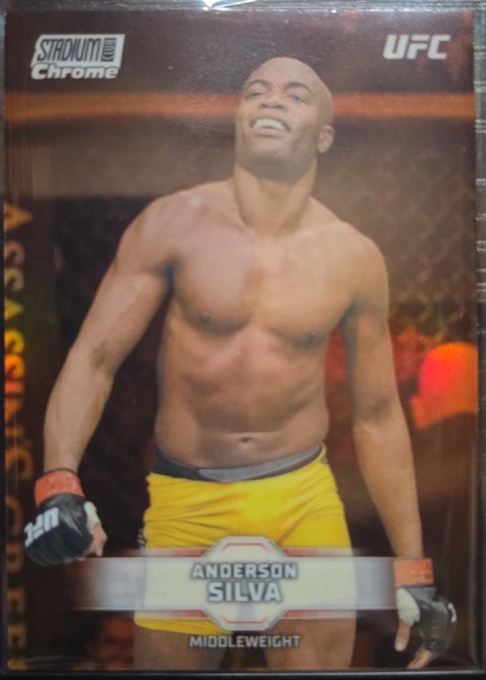 Anderson Silva 2026 Topps Stadium Club UFC Chrome Base #CB-64 Refractor