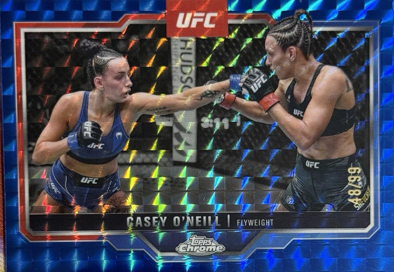 Casey O'Neill 2025 Topps Chrome UFC Base #133 Blue Geometric Refractor