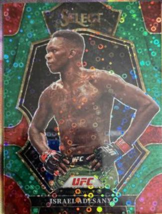 Israel Adesanya 2023 Panini Select UFC Premier Level #192 Green Disco