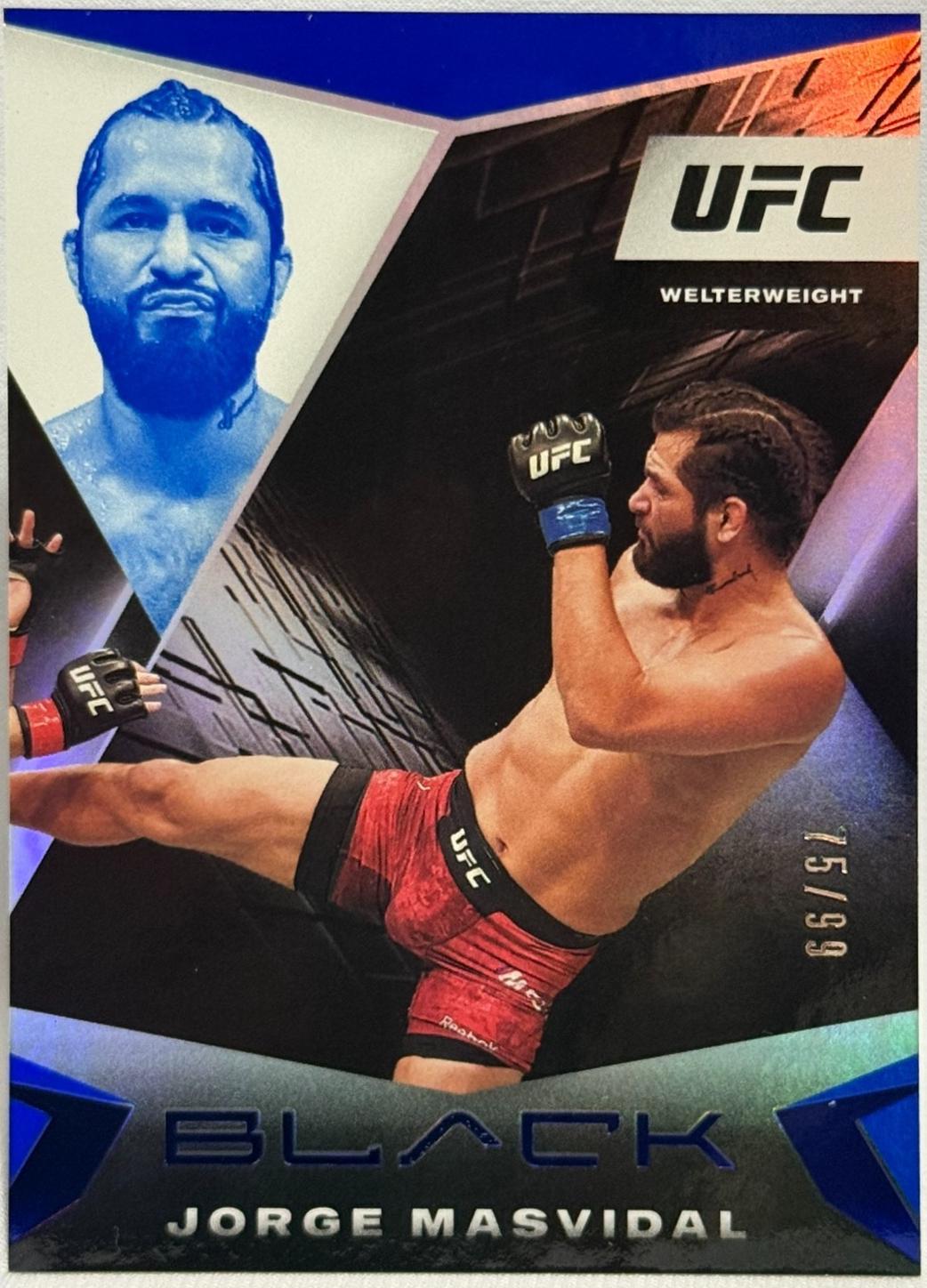 Jorge Masvidal 2021 Panini Chronicles UFC Base Black #112 Blue