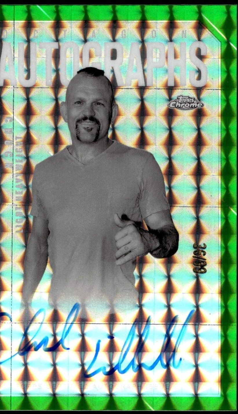 Chuck Liddell 2025 Topps Chrome UFC Octagon Legends Autographs #OLA-CL Geometric Green Refractor